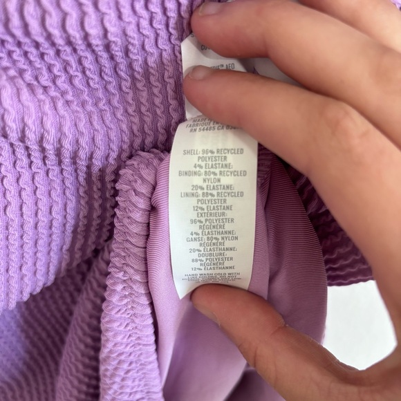 Aerie Crinkle Scoop Full Coverage One Piece
Swimsuit Lavender XL - Picture 6 of 6
